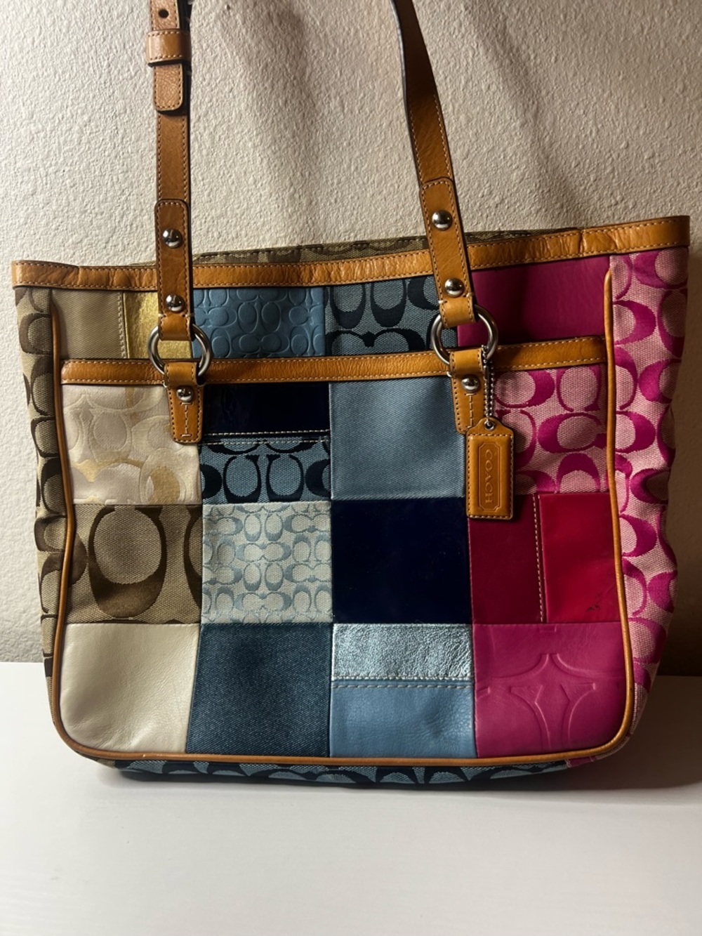 Coach | Bags | Rare Vintage Coach Patchwork Multicolor Signature